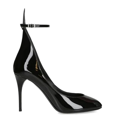 ALAÏA PATENT LEATHER DECOLLETE PUMPS 90