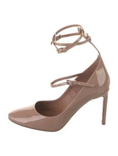 Pre-owned Alaïa Patent Leather D'orsay Pumps In Neutral