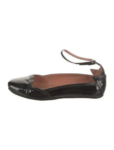 Pre-owned Alaïa Patent Leather Flats In Black