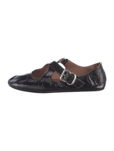 Pre-owned Alaïa Patent Leather Flats In Black