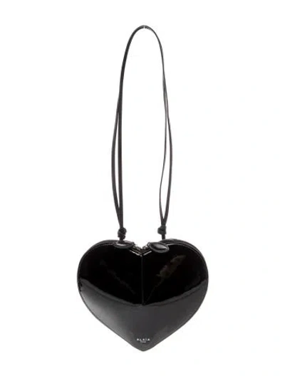 Pre-owned Alaïa Patent Leather Le Coeur In Black