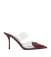 Alaïa Le Caur 90 Patent Leather And Pu Mules In Red