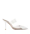 Alaïa Patent Leather Le Couer Mules 90 In White