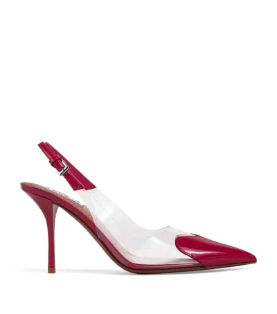 Alaïa Patent Leather Le Coeur Slingback Pumps 90 In Red