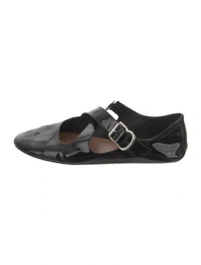 Pre-owned Alaïa Patent Leather Mary Jane Flats In Black
