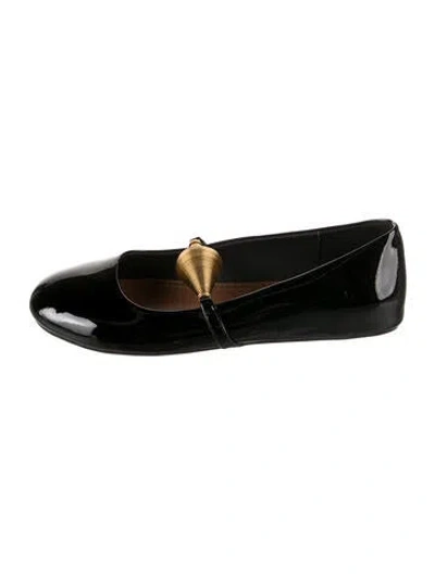 Pre-owned Alaïa Patent Leather Mary Jane Flats In Black