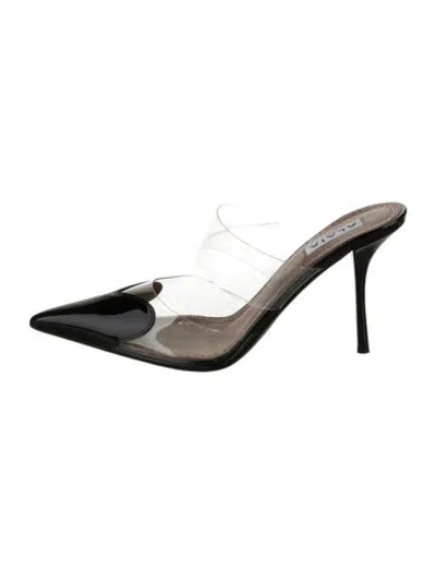 Pre-owned Alaïa Patent Leather Mules In Black