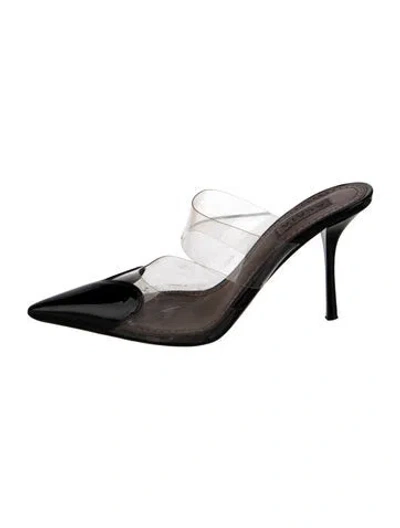 Pre-owned Alaïa Patent Leather Mules In Black