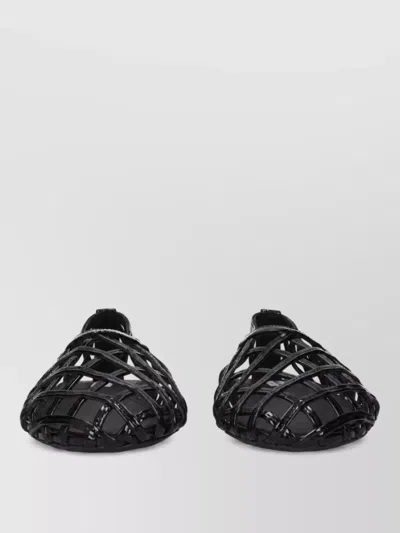 Alaïa Patent Leather Mules In Black