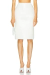 Alaïa Patent Leather Pencil Skirt In Blanc
