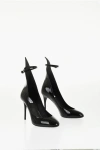 Alaïa Patent Leather Pumps With Ankle Strap And Stiletto Heel 10cm In Black