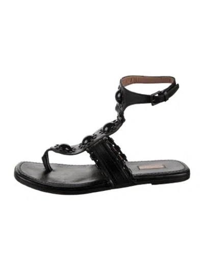 Pre-owned Alaïa Patent Leather Sandals In Black