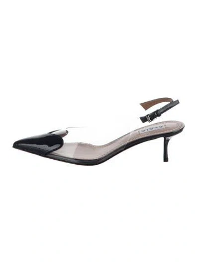 Pre-owned Alaïa Patent Leather Slingback Pumps In Black