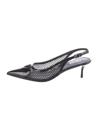 Pre-owned Alaïa Patent Leather Slingback Pumps In Black