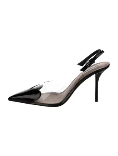 Pre-owned Alaïa Patent Leather Slingback Pumps In Multi