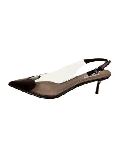 Pre-owned Alaïa Patent Leather Slingback Pumps In Multi