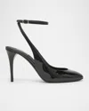Alaïa Patent Leather Slingback Pumps In Noir