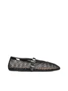 Alaïa Patent Leather-trimmed Mesh Ballet Flats