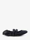 Alaïa Embellished Crinkled-leather Ballet Flats