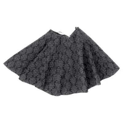 Alaïa Patterned A-line Mini Skirt In Black Viscose In Gray
