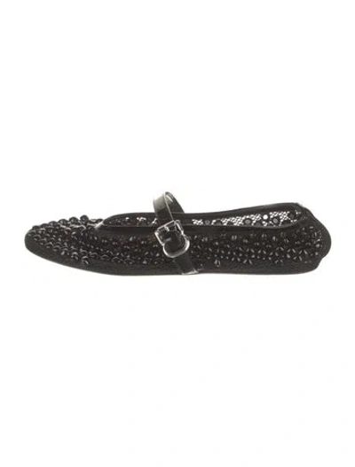 Pre-owned Alaïa Patterned Ballet Flats In Black