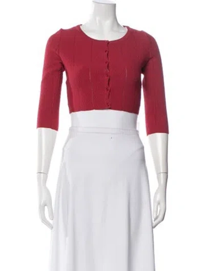 Pre-owned Alaïa Patterned Bolero In Red