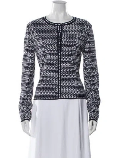Pre-owned Alaïa Patterned Jacket In Blue
