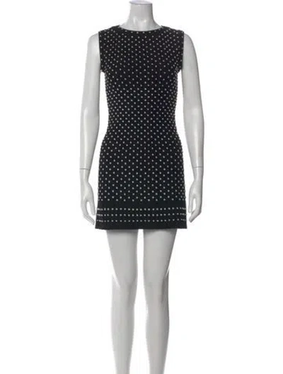 Pre-owned Alaïa Patterned Knee-length Dress In Black