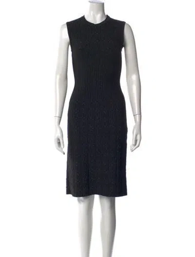 Pre-owned Alaïa Patterned Knee-length Dress In Black