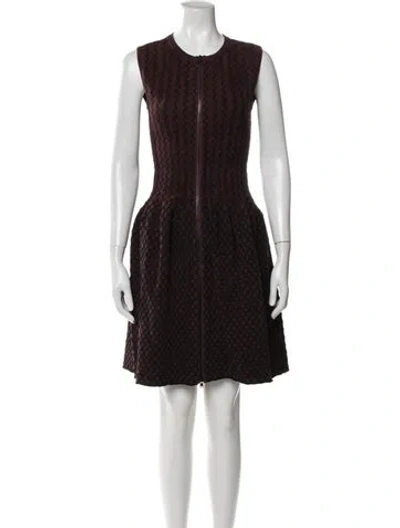 Pre-owned Alaïa Patterned Knee-length Dress In Purple