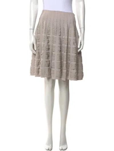 Pre-owned Alaïa Patterned Midi Length Skirt In Neutrals