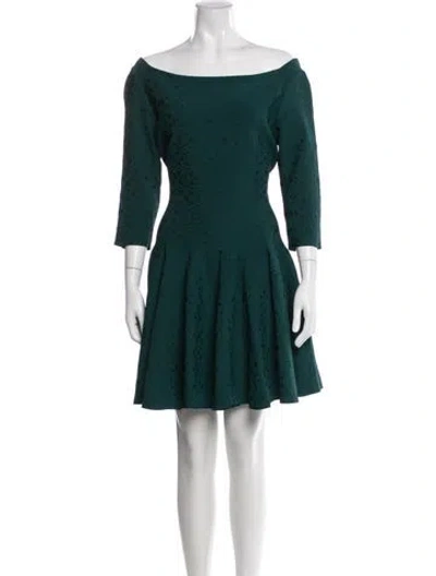 Pre-owned Alaïa Patterned Mini Dress In Multi