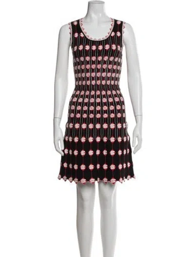 Pre-owned Alaïa Patterned Mini Dress In Multi