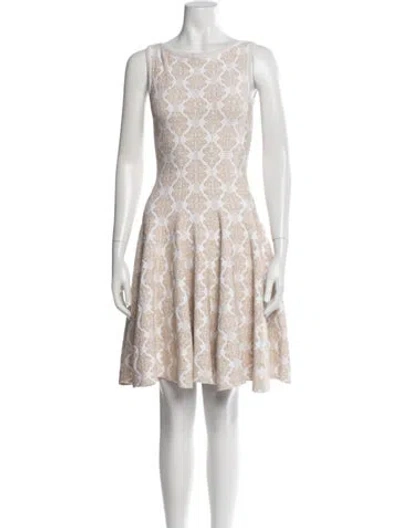 Pre-owned Alaïa Patterned Mini Dress In Multi