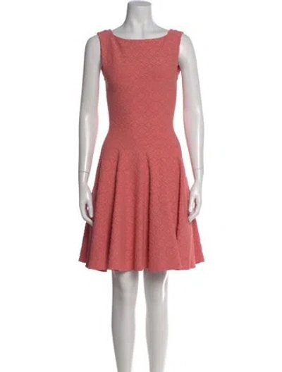 Pre-owned Alaïa Patterned Mini Dress In Pink
