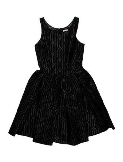 Pre-owned Alaïa Patterned Mini Dress W/ Tags In Black