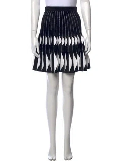 Pre-owned Alaïa Patterned Mini Skirt In Black