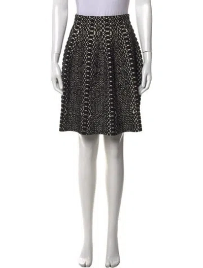 Pre-owned Alaïa Patterned Mini Skirt In Black