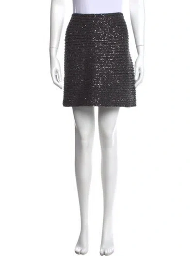 Pre-owned Alaïa Patterned Mini Skirt In Black