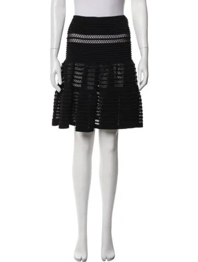 Pre-owned Alaïa Patterned Mini Skirt In Black