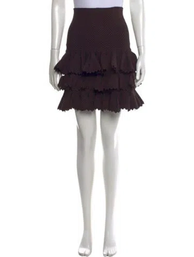 Pre-owned Alaïa Patterned Mini Skirt In Multi