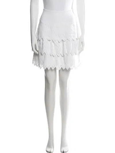 Pre-owned Alaïa Patterned Mini Skirt In Neutral