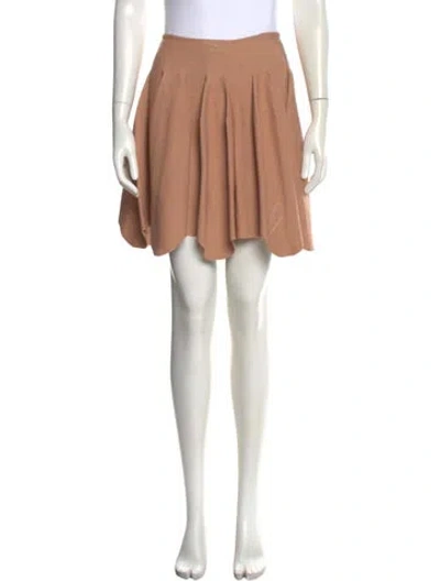Pre-owned Alaïa Patterned Mini Skirt In Pink