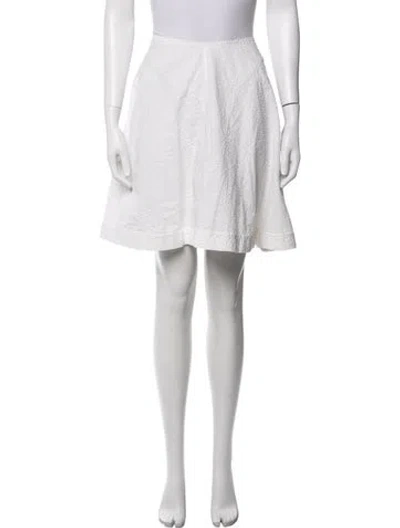 Pre-owned Alaïa Patterned Mini Skirt In White
