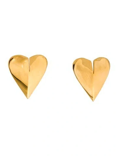 Pre-owned Alaïa Peaked Heart Earrings In Multi