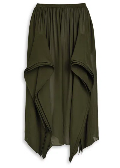 Alaïa Peek Semi-sheer Chiffon Trousers