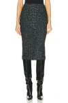 Alaïa Pencil Skirt In Noir & Vert