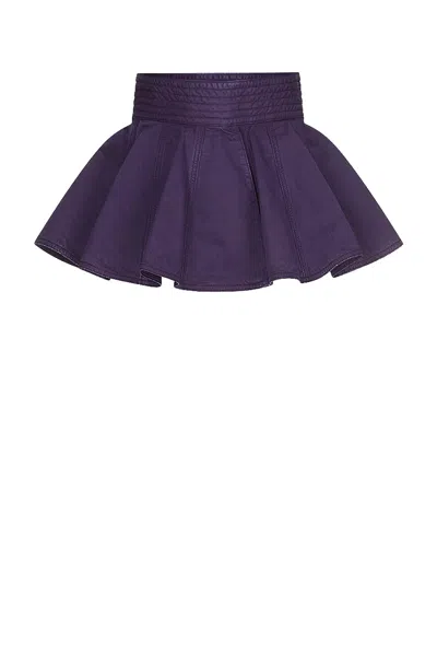 Alaïa Peplum Belt In Violet Washed