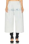 Alaïa Peplum Bermuda Short In Blue
