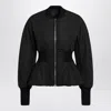 Alaïa Alaia Black Peplum Bomber Jacket In Wool Blend Women In Black